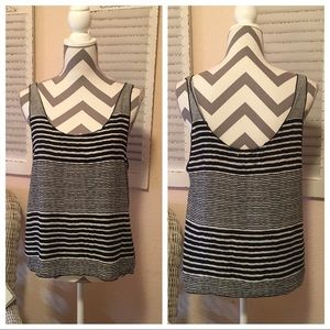 Black and white striped soft chiffon material